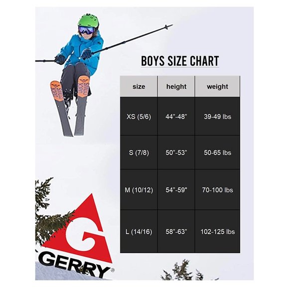 NWT Gerry Boys' XS 5 Performance Snow Pant With Removable Suspenders Black - Picture 12 of 16
